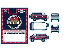 M2MACHINES #31500-HS78 - 1976 Chevrolet Van in Red White and Blue- Freedom Edition