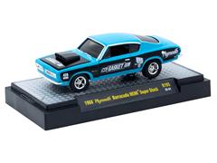 M2MACHINES #32500-103C - 1968 Plymouth Barracuda HEMI Super Stock in Blue and Black