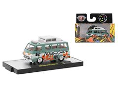 M2MACHINES #32600-74-A - Maui Sons - 1965 Dodge A100 Camper Van in Green with Maui Decal