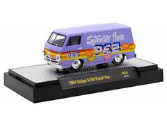 M2MACHINES #32600-84-E - PEZ - 1964 Dodge A100 Panel Van Decorated with Pez Logo in Purple with Red Orange and Yellow Stripe