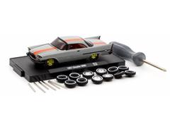 M2MACHINES #34001-13-A-SP - 1957 Chrysler 300C in Gray with Red Stripes and Gold Rims