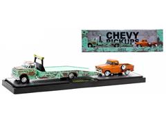 1968 Chevrolet C60 Truck in Green with Rust Decorations and 1958 Chevrolet Apache Stepside in Orange #36000-76-B