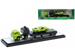 M2MACHINES #36000-80-C - Ford 1966 C-950 hauling a 1966 Ford Mustang 2_2 in Green and Black