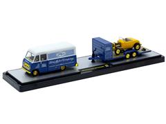 M2MACHINES #36000-93-A-SP - 1948 Ford Parcel Truck in Blue and 1932 Ford Roadster in Yellow with Gold Rims and Accents