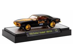 M2MACHINES #52500-A49-B-SP - 1968 Pontiac Firebird in Black and Orange with Orange Chrome Rims