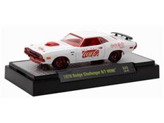 M2MACHINES #52500-A49-C-SP - 1970 Dodge Challenger in White with Red Coca-cola Decals