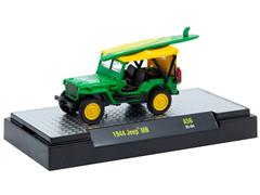 M2MACHINES #52500-A56-A - Sprite - 1944 Jeep MB in Green and Yellow with Surfboard