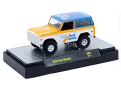 M2MACHINES #52500-A64-A - Fanta - 1976 Ford Bronco in Orange Blue and White