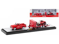 M2MACHINES #56000-TW31-A - Coca-Cola - 1956 Ford F-100 Truck in Red and 1932 Ford Roadster in Red