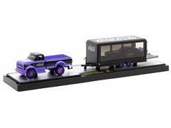 M2MACHINES #56000-TW33-B-SP - Coca-Cola - 1970 Chevrolet C60 Pickup Truck and 1971 Chevrolet Camaro SS 396 in Black and Purple with Purple Chrome