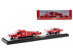 M2MACHINES #56000-TW33-C - Coca-Cola - 1974 Dodge Pickup Truck in Red and 1969 Dodge Dart Swinger 340 in Red