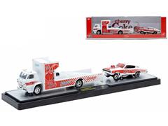 M2MACHINES #56000-TW36-A - Cherry Coke - 1966 Dodge L600 COE and 1966 Dodge Charger Gasser in White and Red