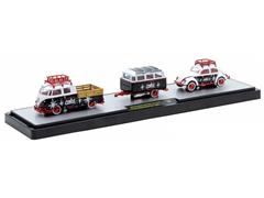 M2MACHINES #56000-TW36-C-SP - Coca-Cola - 1960 Volkswagen Double Cab Truck U S A Model and 1963 Volkswagen Beetle Deluxe U S A Mode