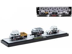 M2MACHINES #56000-TW36-C - Coca-Cola - 1960 Volkswagen Double Cab Truck U S A Model in White and Black and 1963 Volkswagen Beetle Deluxe
