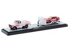 M2MACHINES #56000-TW39-A-SP - Coca-Cola -1969 Ford F-100 Ranger 4X4 and 1990 Ford Mustang GT with Chrome Red Accents