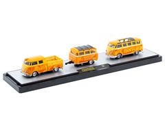 M2MACHINES #56000-TW40-B - 1960 VW Double Cab Truck with 1960 VW 15-Window Bus - Fanta