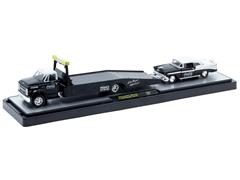 M2MACHINES #56000-TW48-A - Coca-Cola - 1968 Chevrolet C60 Ramp Truck and 1956 Chevrolet Bel Air in Black and White