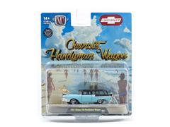 M2MACHINES #67500-16B - 1957 Chevy 150 Handyman Wagon in Aqua Blue and Black -