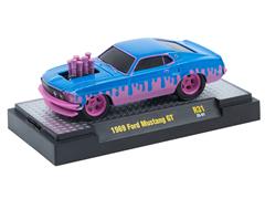 M2MACHINES #82161-31-B-SP - 1969 Ford Mustang GT in Pink and Blue with Pink Tires