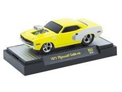 M2MACHINES #82161-31-F - 1971 Plymouth Cuda 440 in Yellow with Black Accents