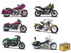 MAISTO #31360AT-CASE - Harley-Davidson Series 46 Twelve-Piece CASE