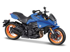 MAISTO #35300-AC - 2024 Suzuki Katana in Flat Blue and Orange - Fresh Metal 2 Wheelers Series