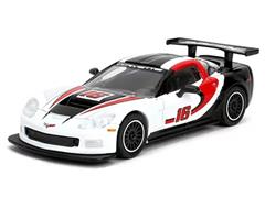 MAJORETTE #8505001012 - #16 - 2005 Chevrolet Corvette C6R in White with Black and Red Deco - Collection Series