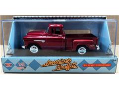 MOTORMAX #73800AG-DMR - 1955 Chevrolet Stepside Pickup in Dark Metallic Red - American Graffiti