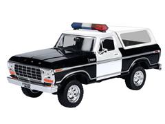 76983BKWT - Motormax Police 1978 Ford Bronco Hard