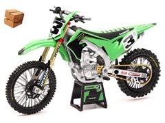 NEW-RAY #58113-BOX - 2019 Kawasaki KX450F in Green- Eli Tomac Racing Bike