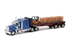 Trucks - NEW-RAY - SS-12053 - Peterbilt 379 Tow Truck Hauling a