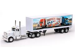 SS-12393 - New-Ray Toys Peterbilt Custom 379 Semi Truck and Dry