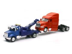 New-Ray Toys Peterbilt 335 Tow Truck and Peterbilt 387