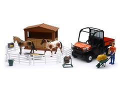 SS-33343-BOX - New-Ray Toys Kubota RTV Horse Playset MODEL