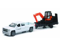 New-Ray Toys Kubota KX040 Mini Excavator on Trailer