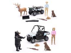 NEW-RAY #SS-76476-CASE - Teal Camo Hunting Vehicle Playset - 4 Pieces in a non-Returnable Factrory Sealed Case