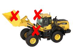 1005-X1 - NZG Model Komatsu WA380 8 Wheel Loader BROKEN MIRROR