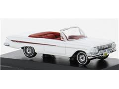 OXFORD #CI61003 - 1961 Chevrolet Impala Convertible in White with Red Interior