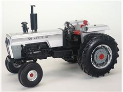SPECCAST #SCT-977 - White 2-150 Open Station Tractor in Silver Stripe with Single Wheels