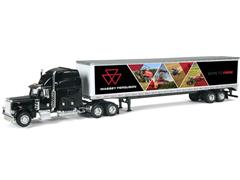 SPECCAST #SCT-998 - Massey Ferguson Born to Farm - Peterbilt 379 Sleeper Cab in Black with Box Trailer