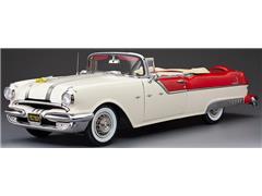 SUNSTAR #SS-5058 - 1955 Pontiac Star Chief Open Convertible in Bolero Red and Castle Gray