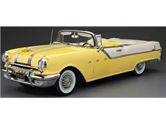 SUNSTAR #SS-5059 - 1955 Pontiac Star Chief Open Convertible in White Mist and Avalon Yellow
