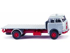 WIKING #041605 - 1960-67 MAN Pausbacke Flatbed Truck in Silver Grey