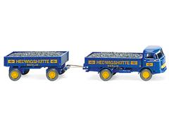 043402 - Wiking Model Hedwigshutte Mercedes Benz LP 321 Flatbed Road