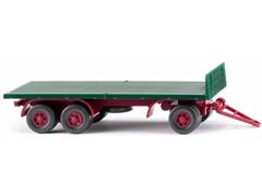 WIKING #044702 - 1962-78 Flatbed Trailer in Moss Green