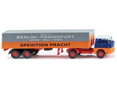 WIKING #051504 - Spedition Pracht - 1961-65 Henschel and Flatbed Trailer with Cover