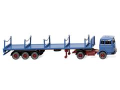 055406 - Wiking Model Mercedes Benz Stanchion Trailer Truck