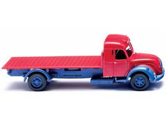 WIKING #085508 - Kabelwerke Rheydt - 1955-57 Magirus S 7500 Flatbed Truck in Red and Blue