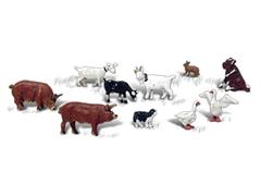 A2202 - Woodland Scenics Barnyard Animals 10 Piece Set N Scale