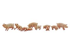 A2218 - Woodland Scenics Yorkshire Pigs 12 Piece Set N Scale